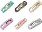 Tic-Tac glitter/stone hair clips
set of 2pc