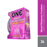 ONE MIXED PLEASURES CONDOM 3S