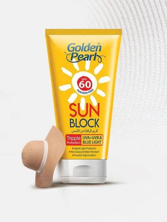 SB-60-001.jpg GOLDEN PERL SUN BLOCK SPF 60 - Image 1