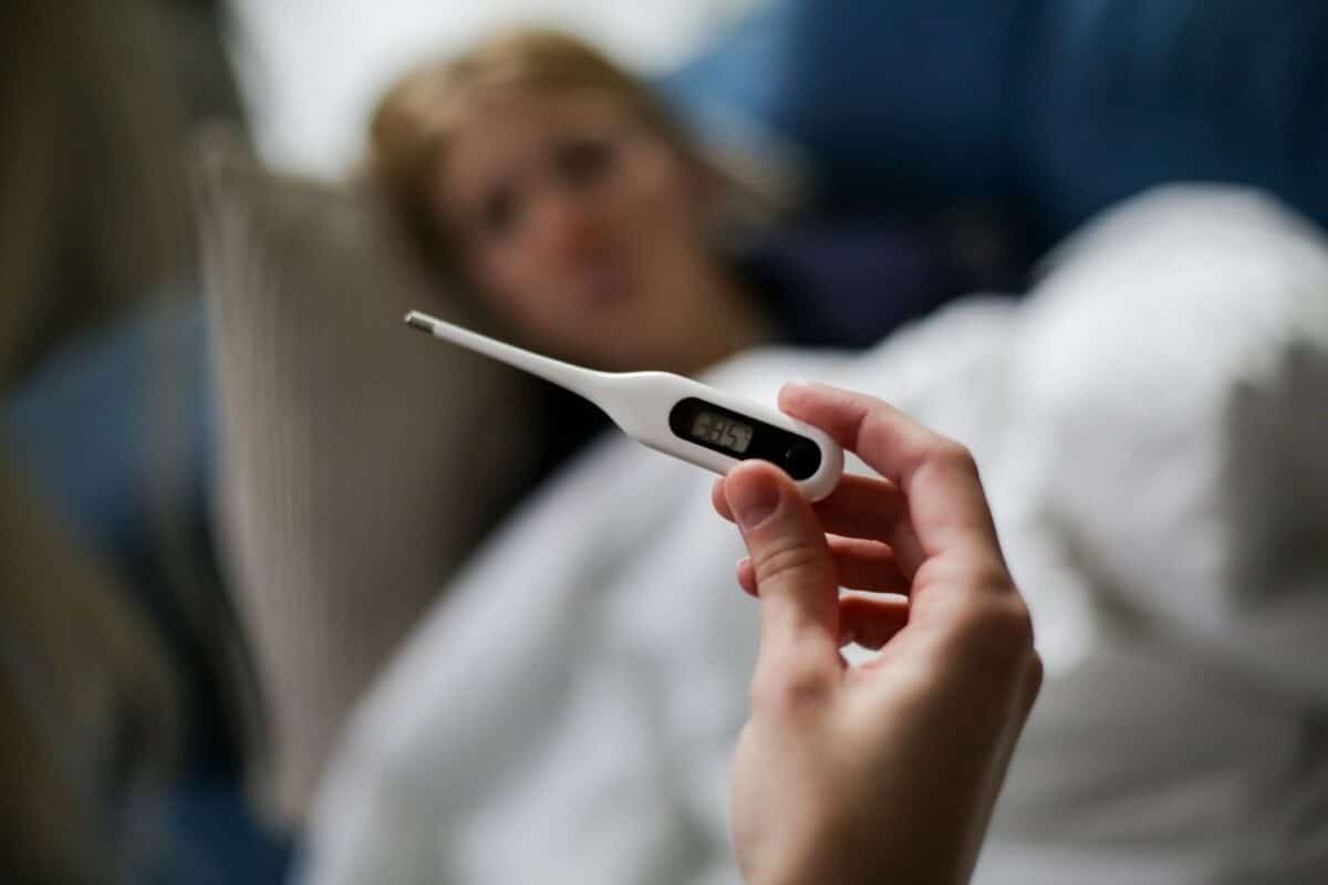 Digital thermometer used to monitor fever at home