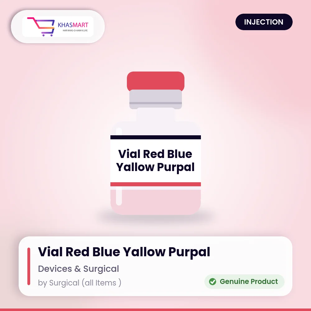Vial Red Blue Yallow Purpal