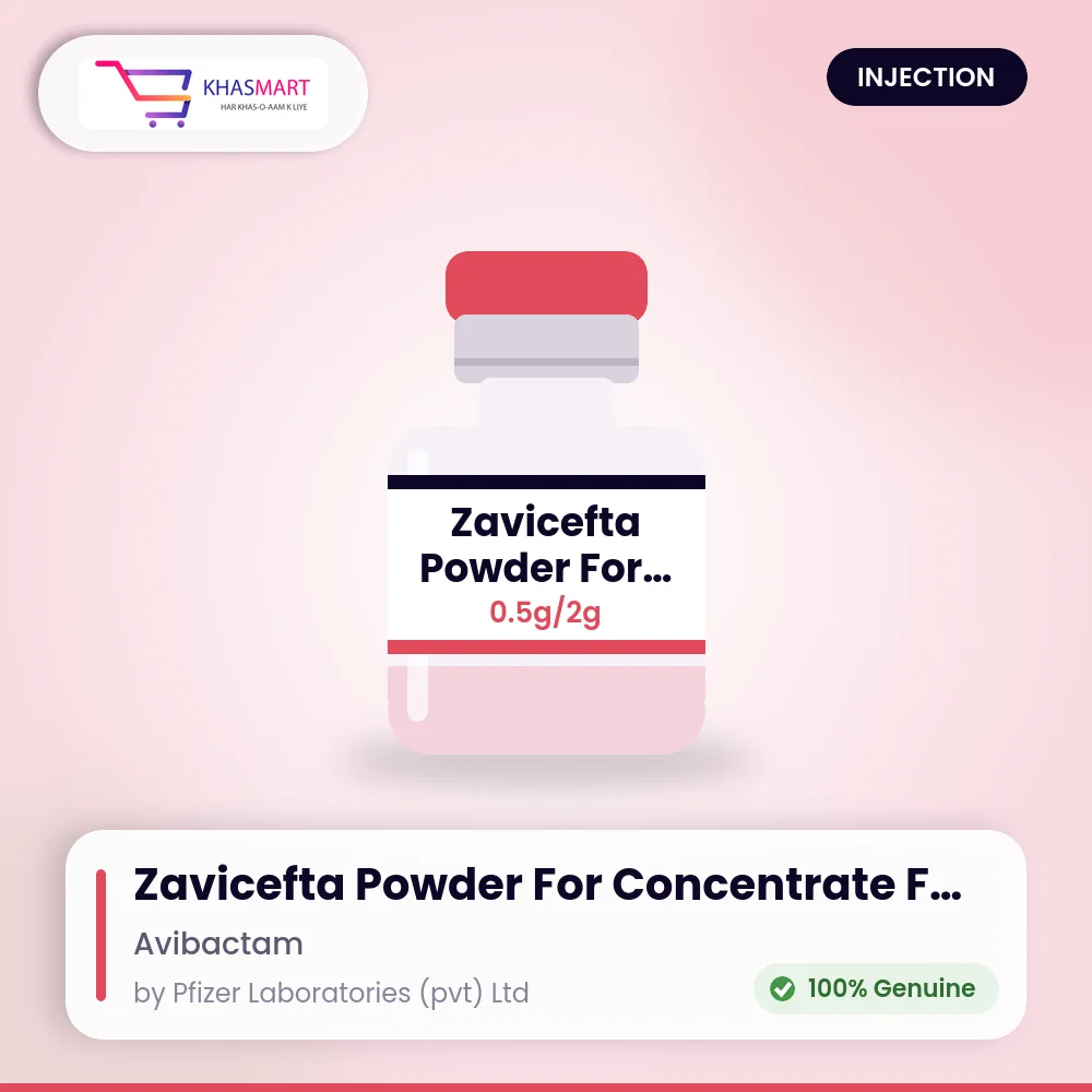 Zavicefta Powder For Concentrate For Solution For Infusion 0.5 gm / 2 gm injection