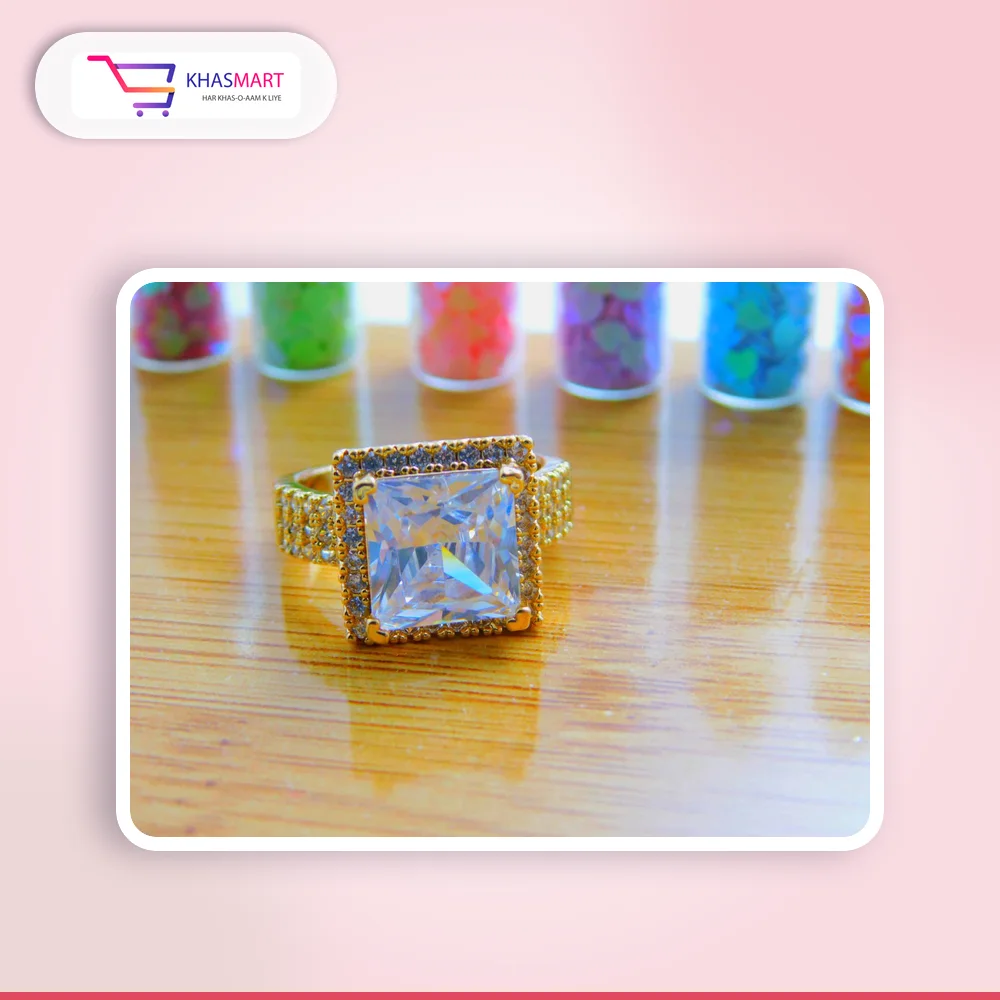 Vintage Bride Luxery Gemstone Ring – Golden