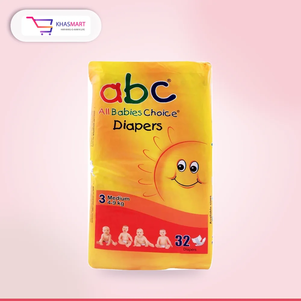 ABC DIAPERS MEDIUM 8 PCS