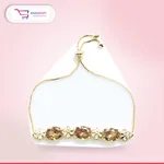 Zirconia oval stone bracelet – champagne