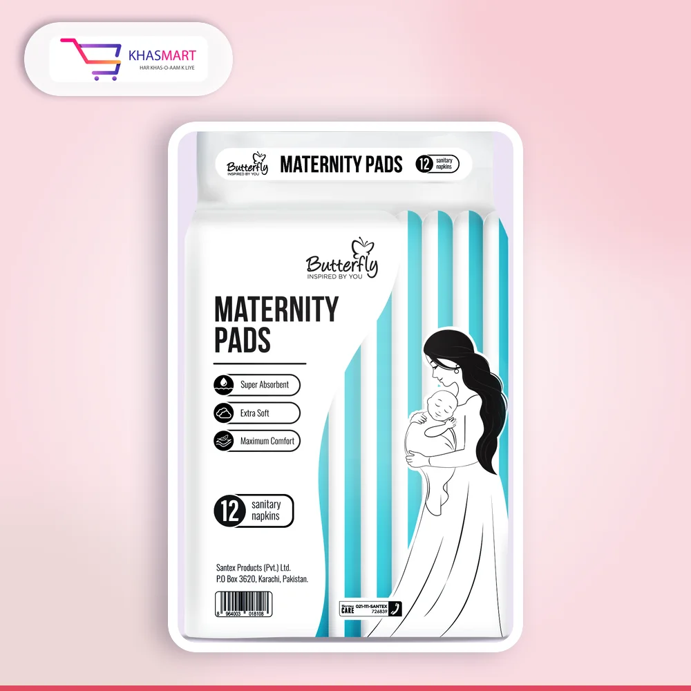 BUTTERFLY MATERNITY PADS 12s
